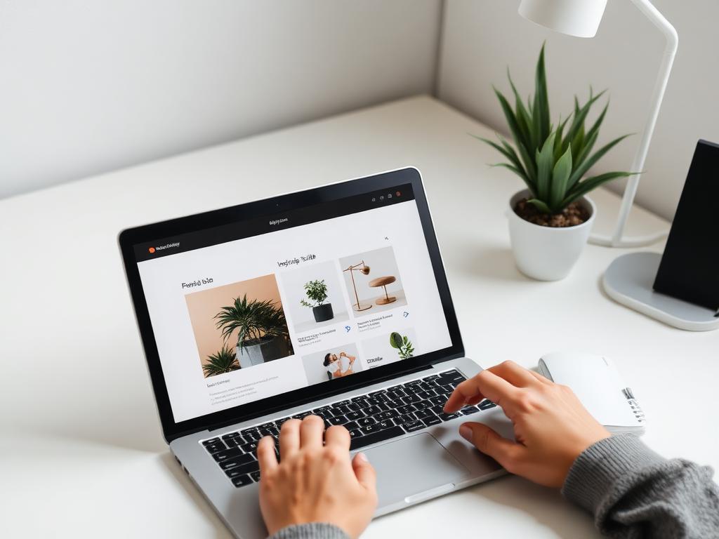Designer working on a brand style guide on a laptop
